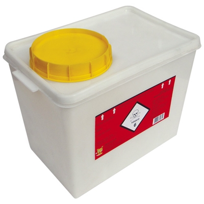 COLETOR 07LT RESIDUOS QUIMIOT-BRANCO-RIGIDO C/24