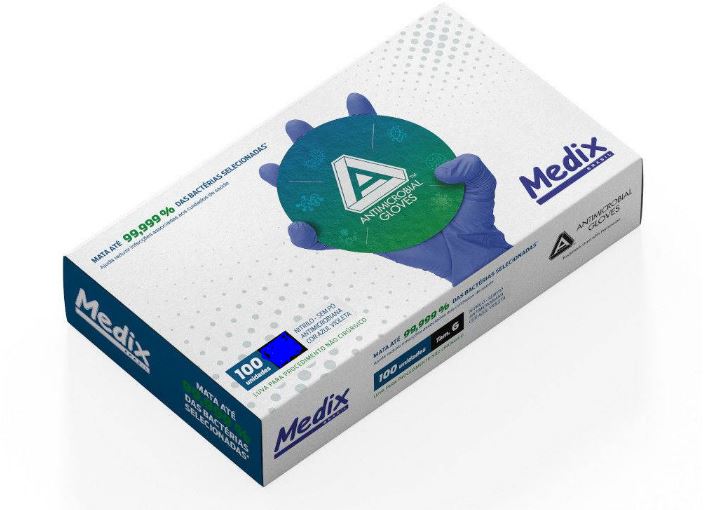 LUVA PROCED. MEDIA NITR ANTI MICROB C/1 C/10
