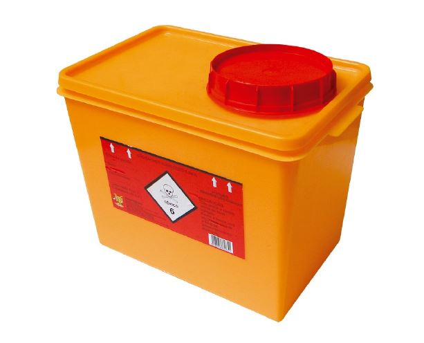 COLETOR 13LT RESIDUOS TOXICOS LARANJA RIG C/1 C/20