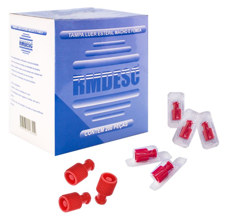 TAMPA P/ SCALP/SERINGA/EQUIPO MACHO/FEMEA C/200