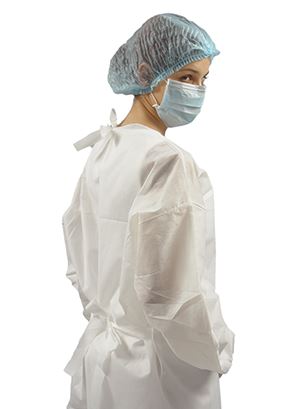 AVENTAL DESC. MANGA LONGA 20G BRANCO  C/10
