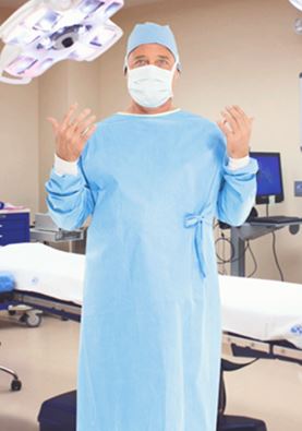 AVENTAL CIRURGICO ESTERIL G AZUL 40G C/1