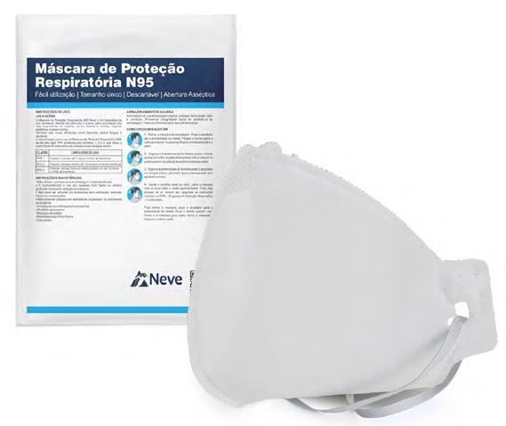 MASCARA RESP. N95 PFF2 S/ VALVULA BRANCA C/20