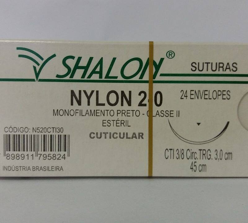 FIO NYLON 2-0 C/AG 3,0CM 3/8 CIRC 45CM C/24