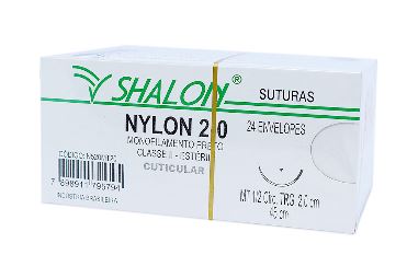 FIO NYLON 2-0 C/AG 2,0CM 1/2 CIRC 45CM C/24
